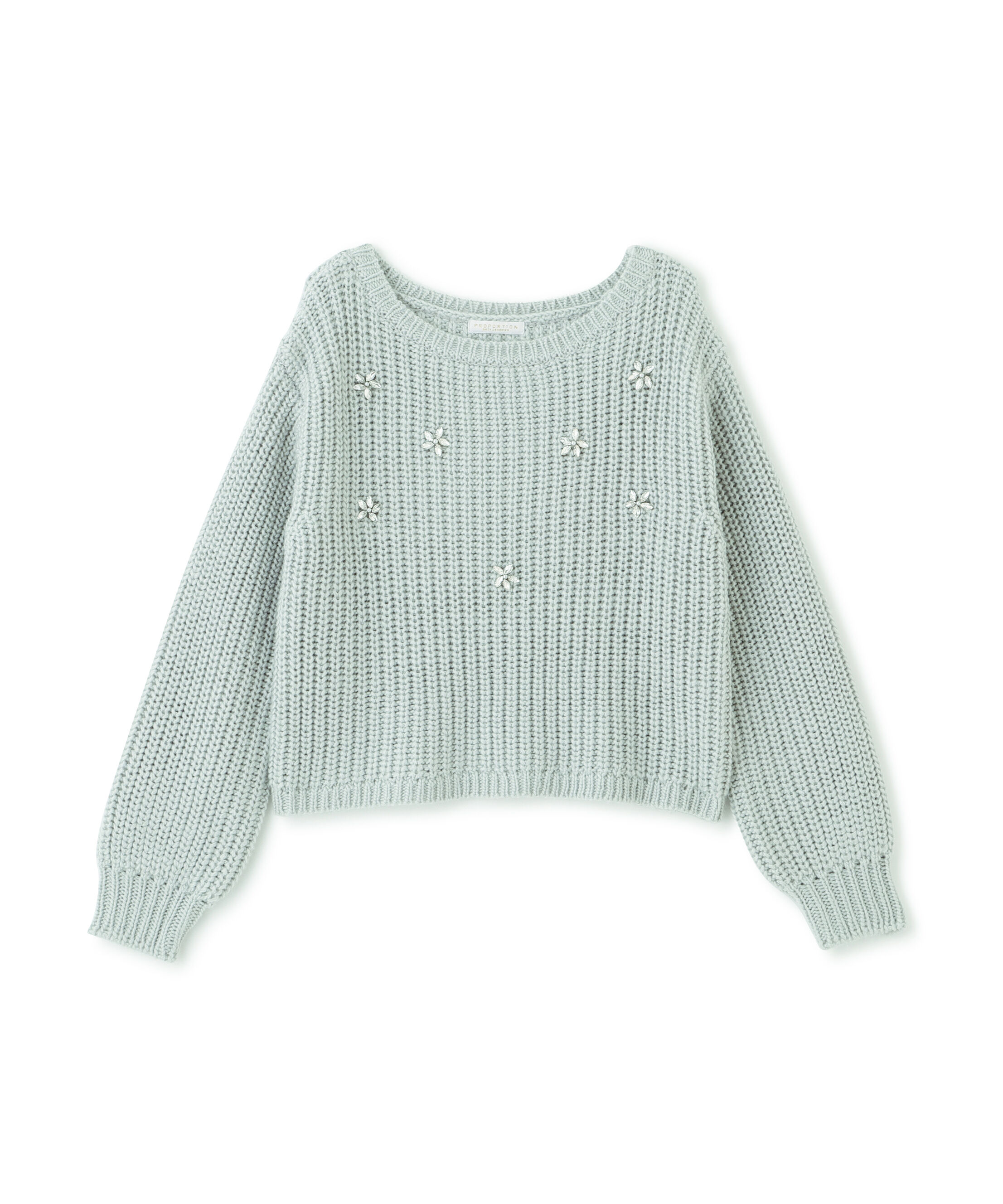 PROPORTION BODY DRESSING「ビジュー付畔ニット　25AW」|ニット・セーター|