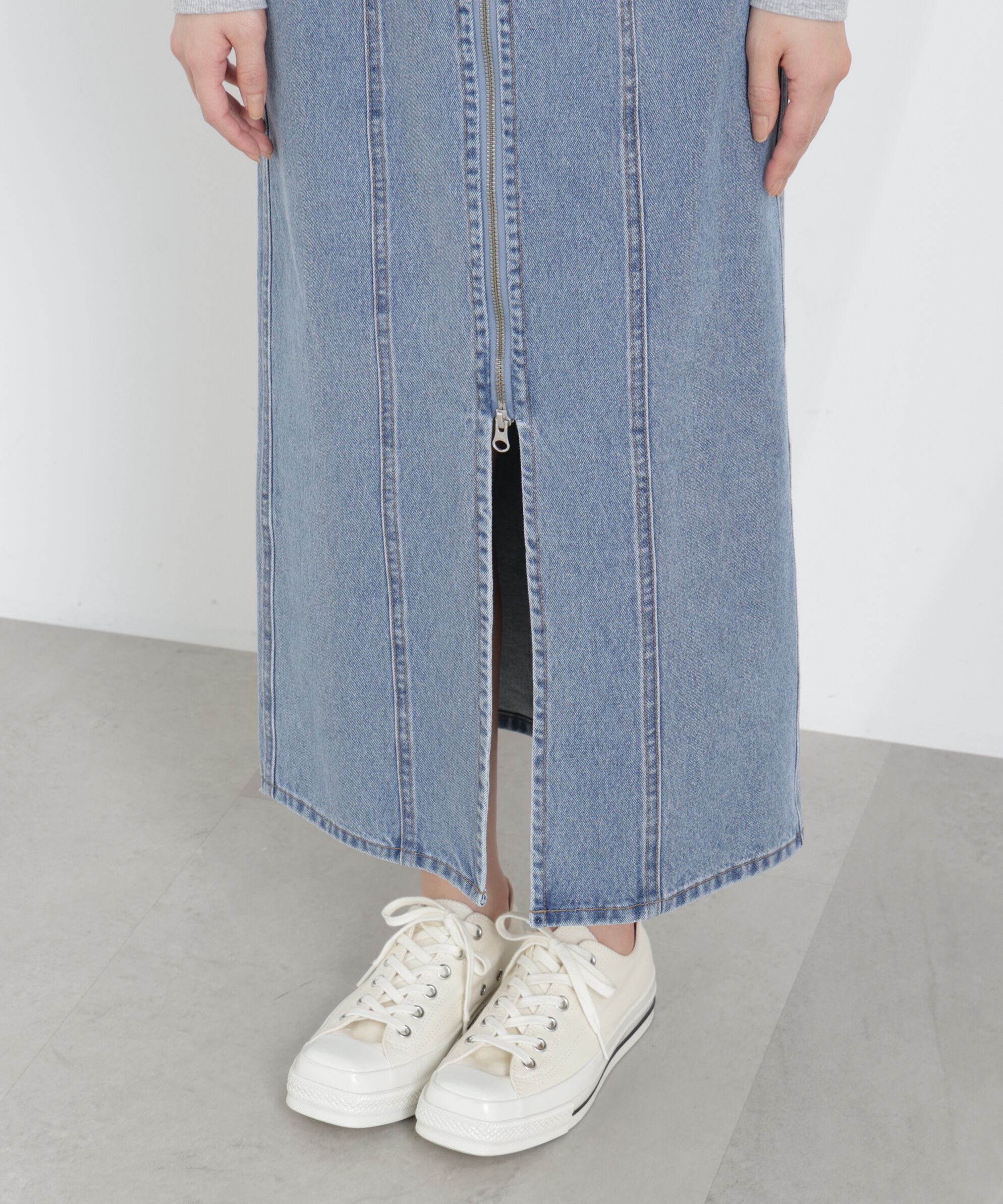 PROPORTION BODY DRESSING「〈a/mie〉デニムジャンスカ　26SS」|ワンピース|