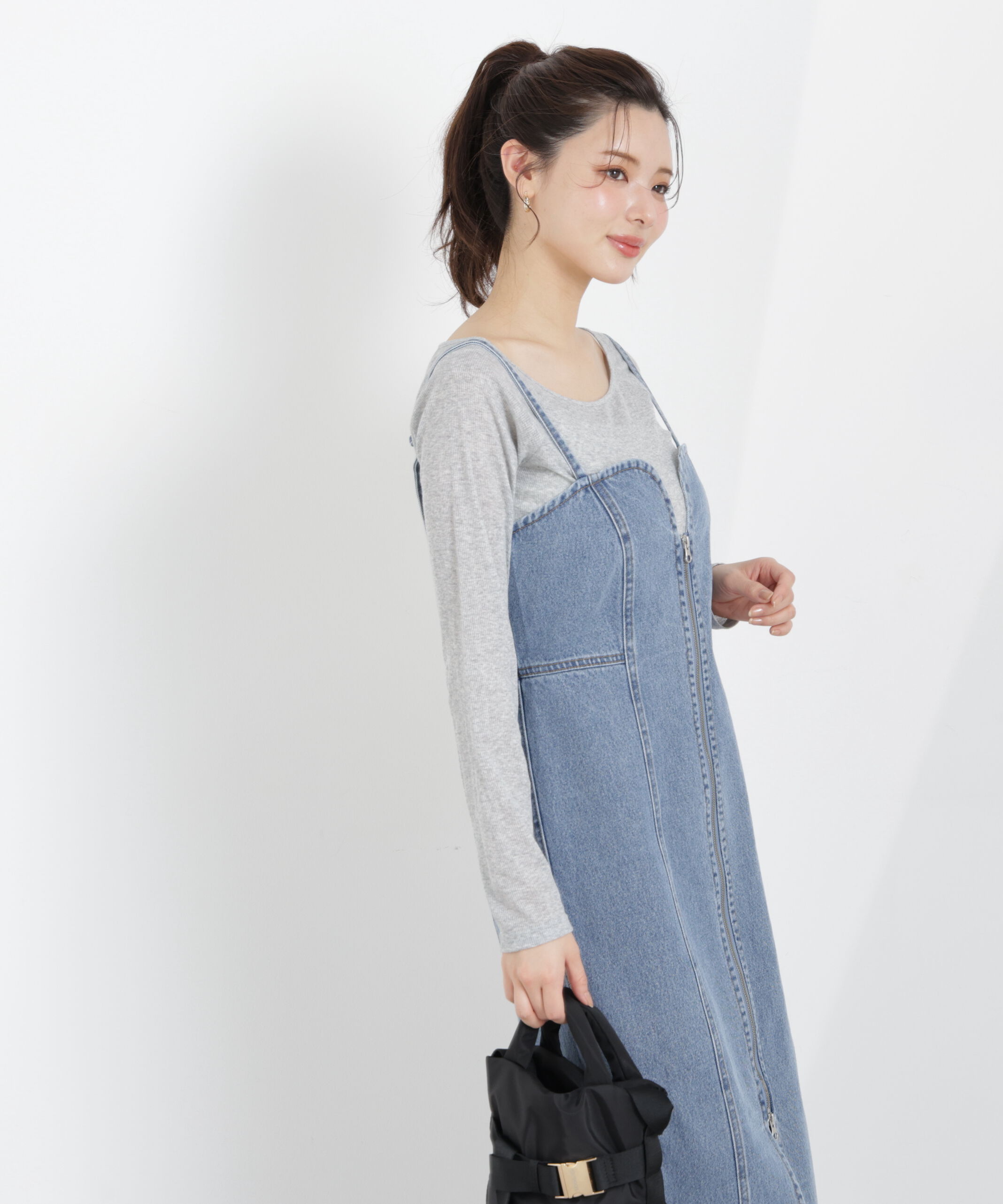 PROPORTION BODY DRESSING「〈a/mie〉デニムジャンスカ　26SS」|ワンピース|