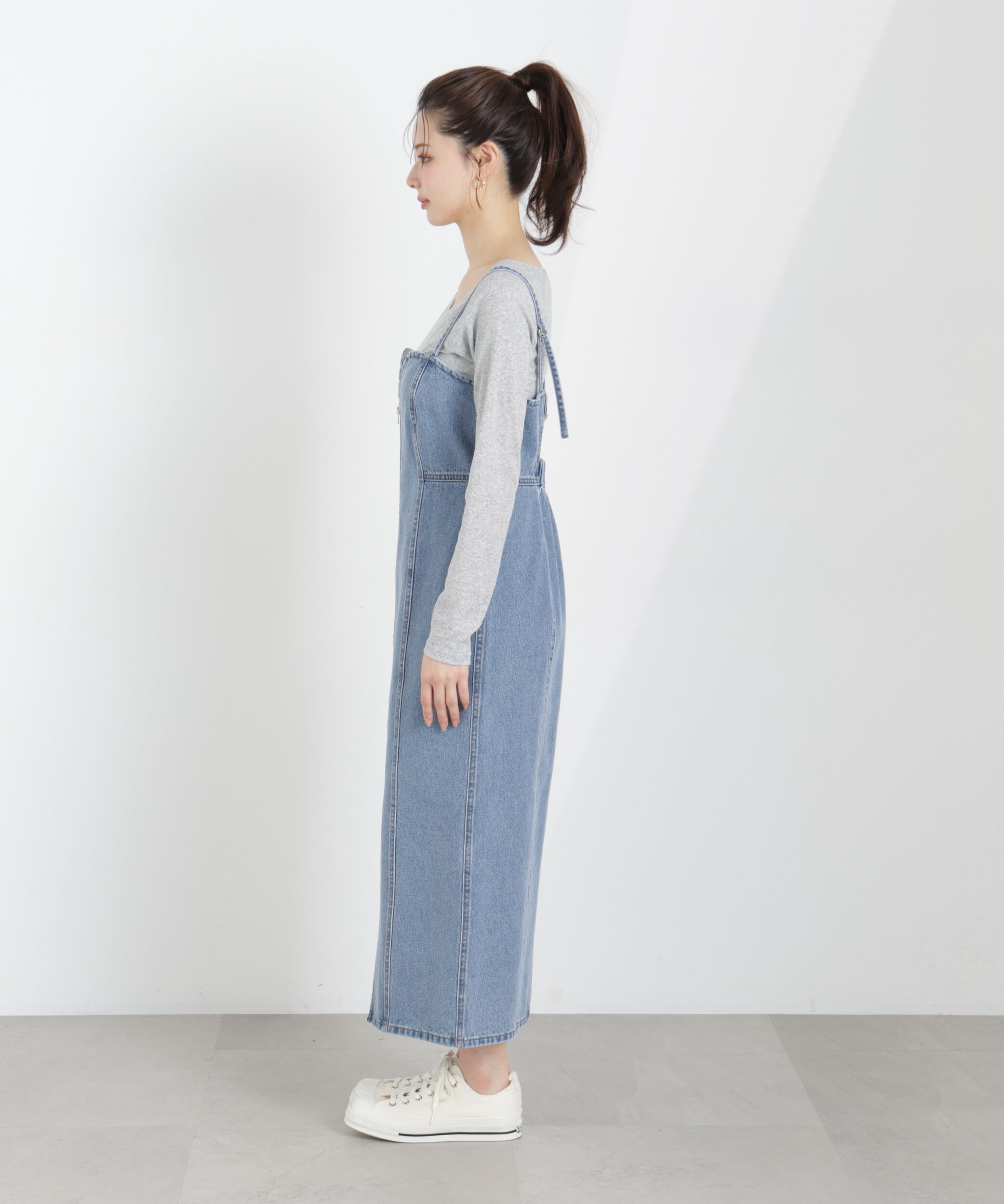 PROPORTION BODY DRESSING「〈a/mie〉デニムジャンスカ　26SS」|ワンピース|