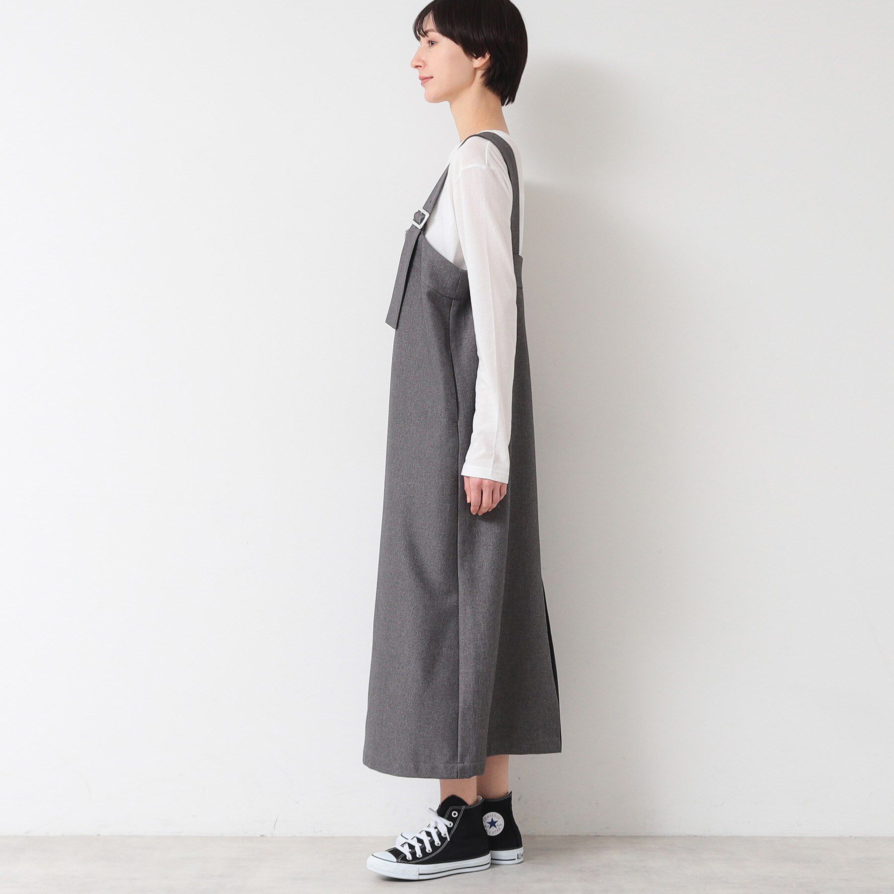 Dessin「【洗える】フロントジップジャンパースカート」|ワンピース|