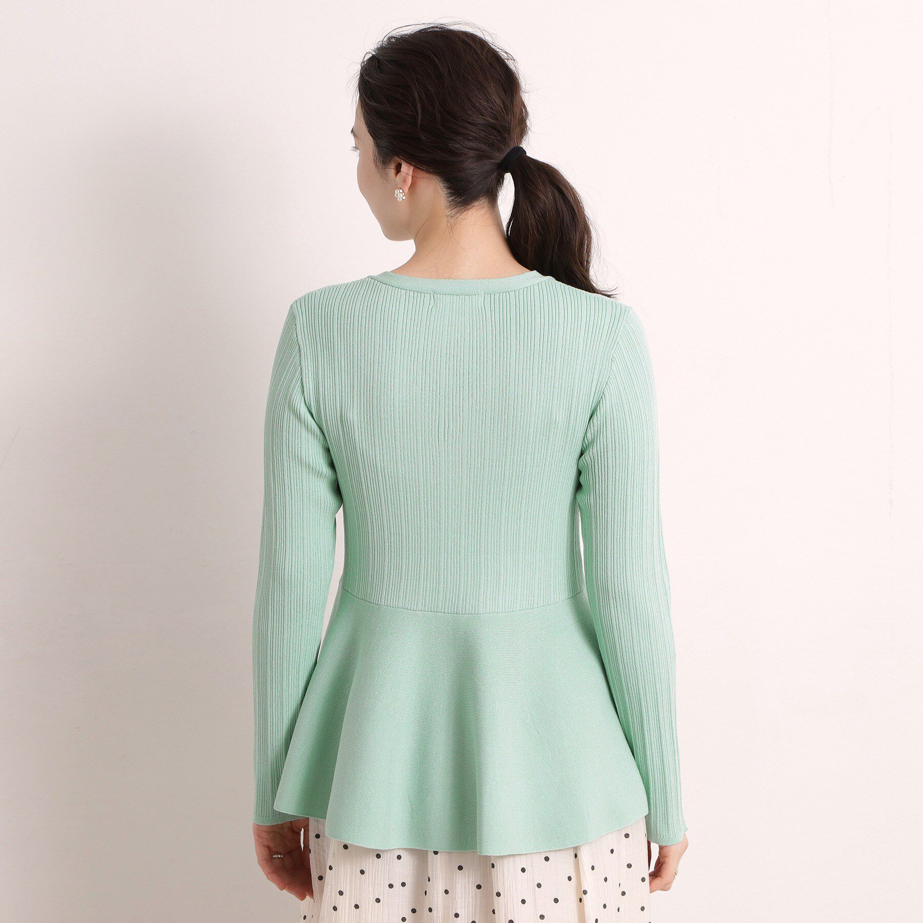 ITS&rsquo;DEMO「【手洗い可】前開きペプラムニット」|ニット・セーター|