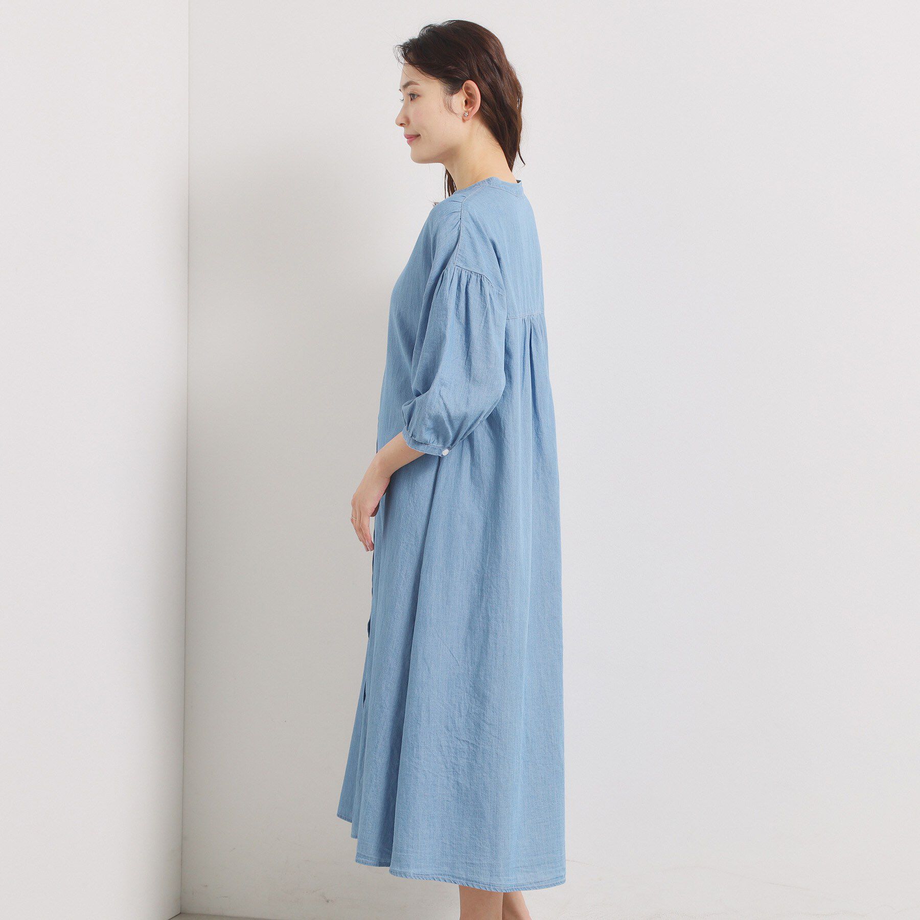 ITS&rsquo;DEMO「【洗濯機OK】シアーデニムワンピース」|ワンピース|