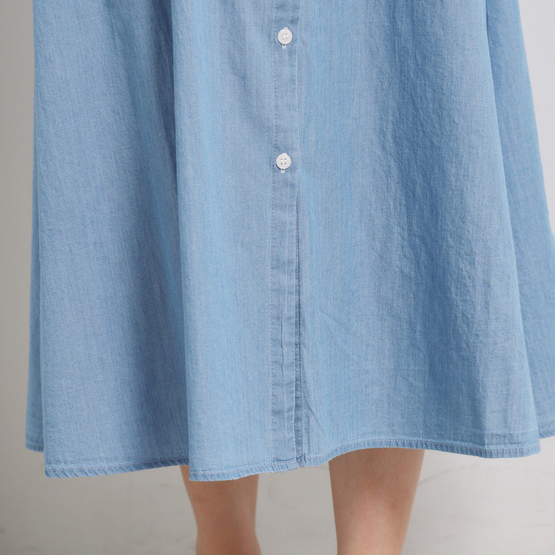 ITS&rsquo;DEMO「【洗濯機OK】シアーデニムワンピース」|ワンピース|