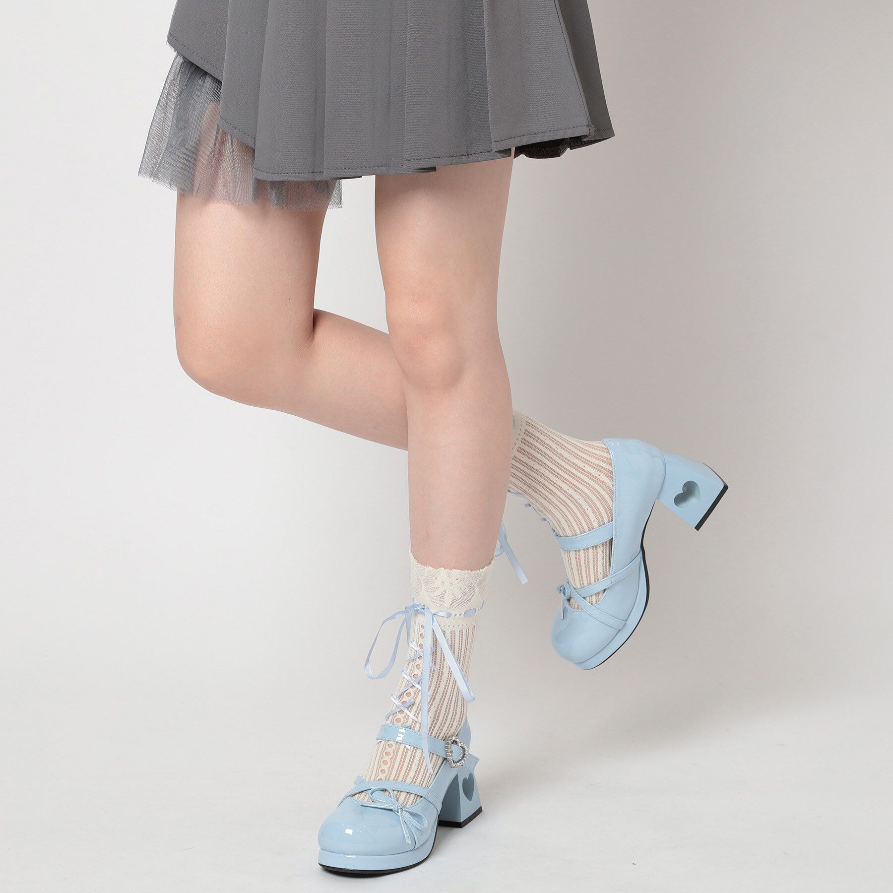 csT&P「厚底ハートヒールストラップパンプス」|パンプス|