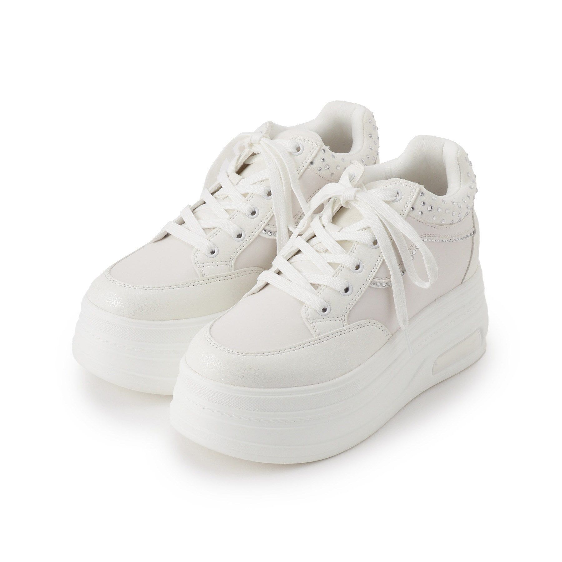 ESPERANZA「きゅんフィットインソールラインストーンスニーカー」|スニーカー|アイボリー(004)