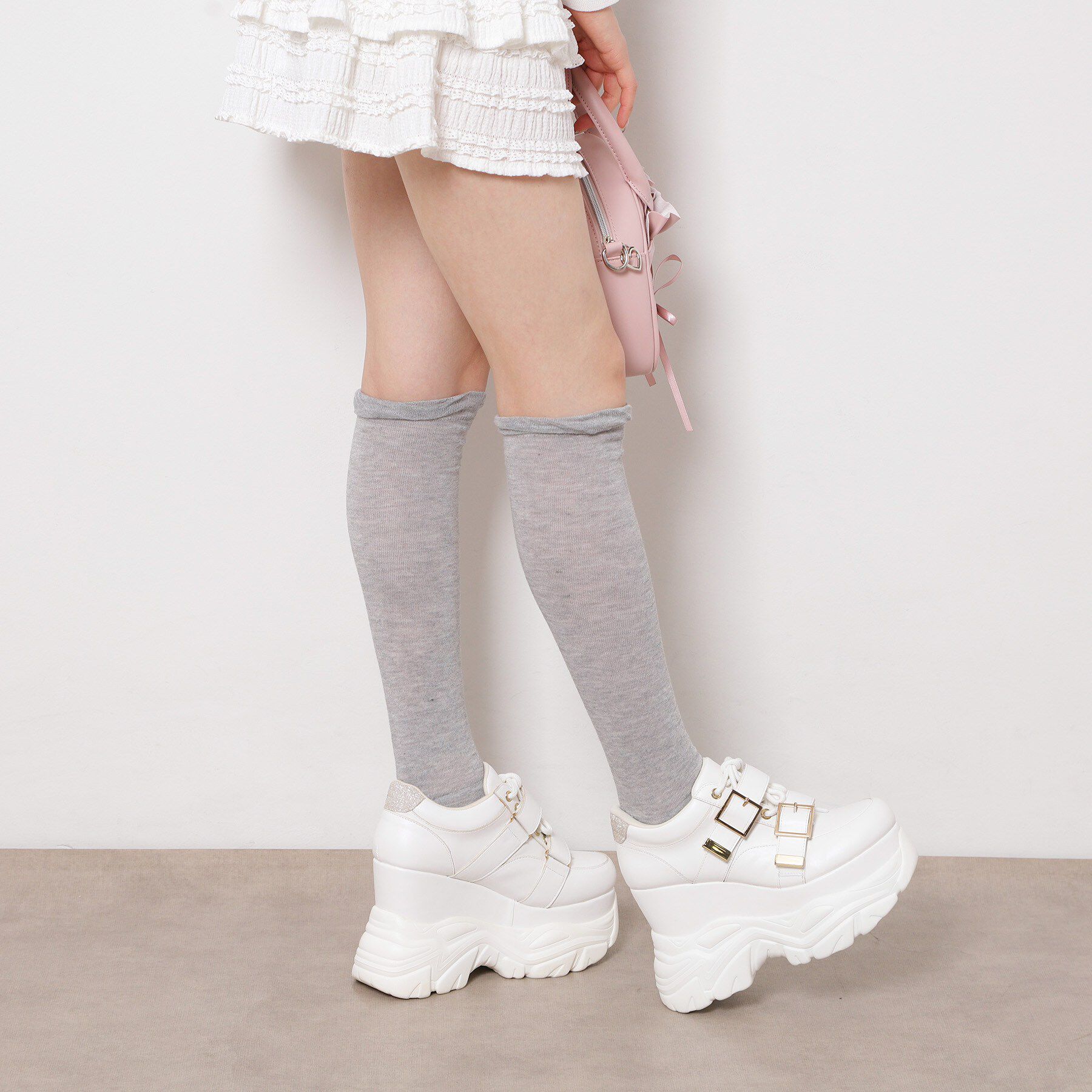 ESPERANZA「ベルテッド厚底スニーカー」|スニーカー|ホワイト(001)