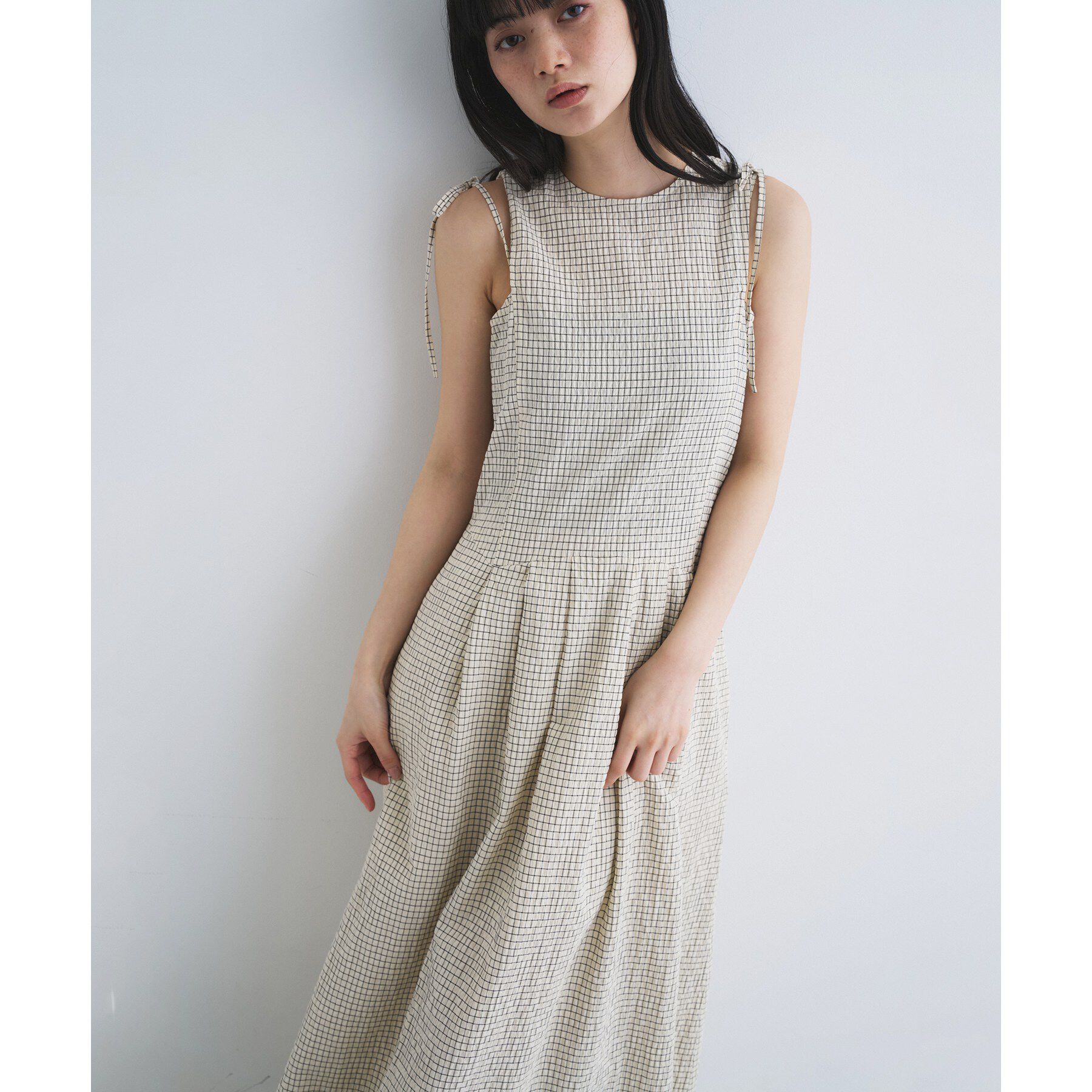 CODE A「shoulder ribbon dress」|ワンピース|