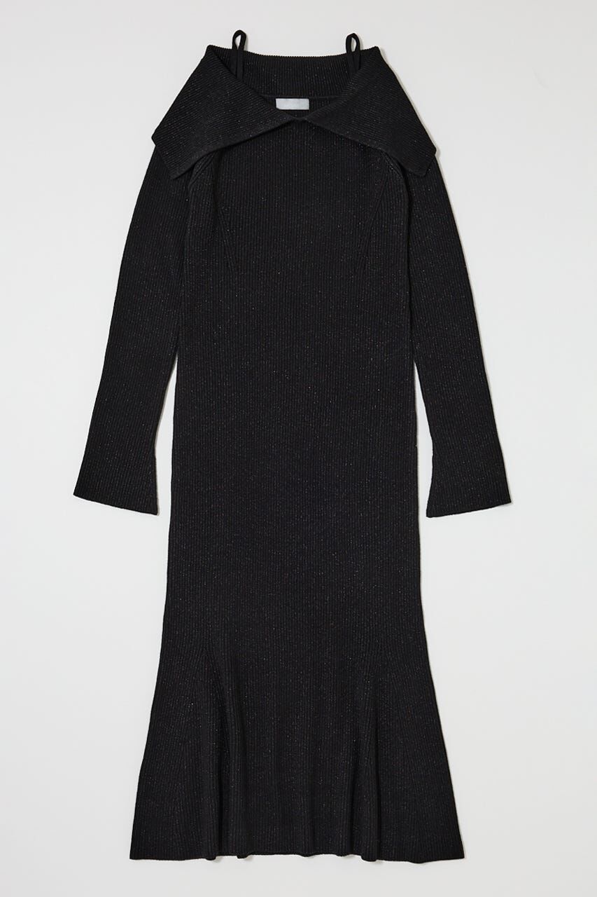 MOUSSY「BIG COLLAR KNIT ドレス」|ワンピース|