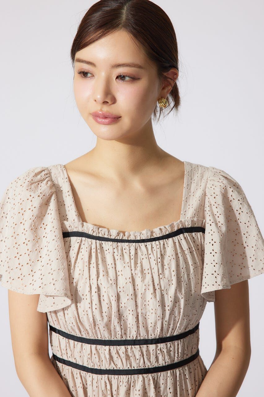 rienda「コットンレースフレアワンピース」|ワンピース|