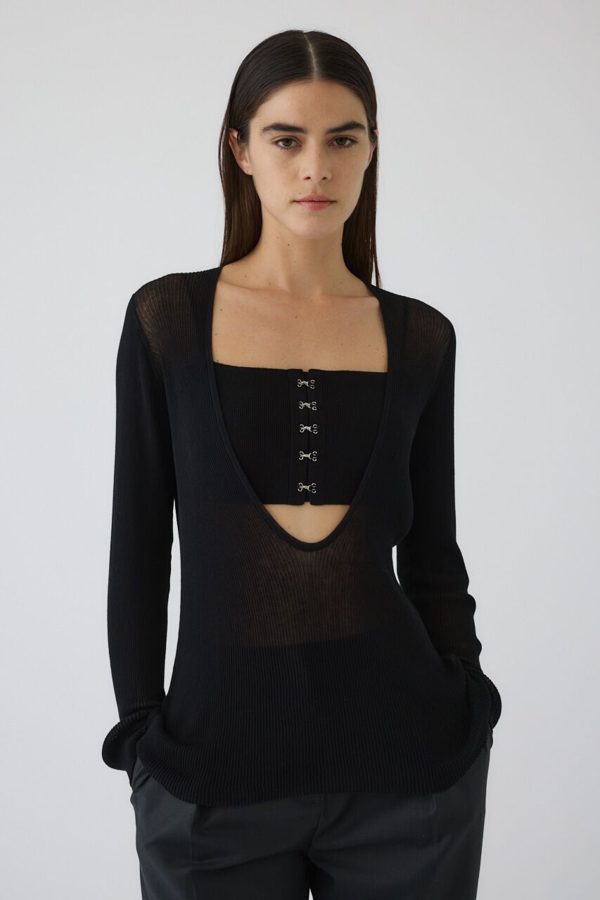 RIM.ARK 「Bustier set rib knit」|ニット・セーター|BLK