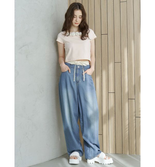 CALNAMUR「LAYERED LOOSE DENIM/レイヤードルーズデニム」|デニム|
