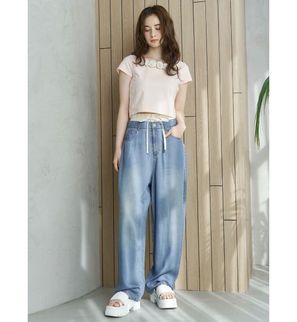CALNAMUR「LAYERED LOOSE DENIM/レイヤードルーズデニム」|デニム|