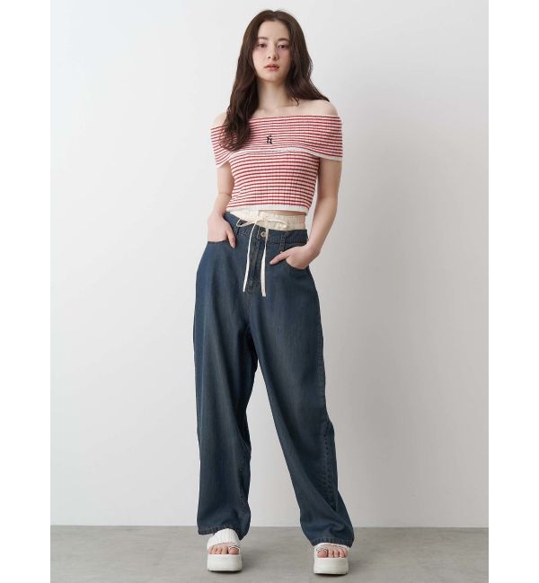 CALNAMUR「LAYERED LOOSE DENIM/レイヤードルーズデニム」|デニム|