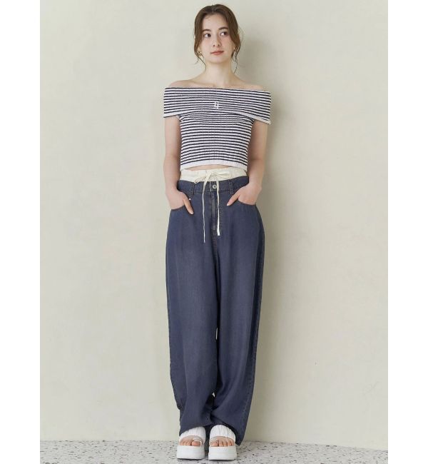 CALNAMUR「LAYERED LOOSE DENIM/レイヤードルーズデニム」|デニム|