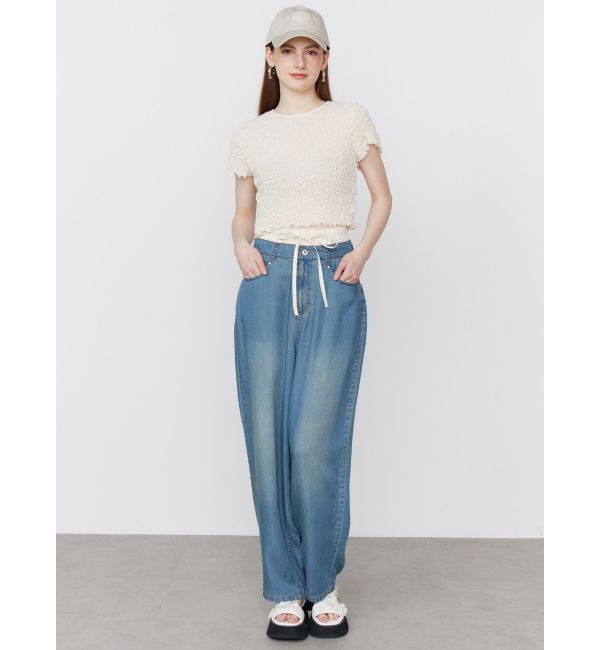 CALNAMUR「LAYERED LOOSE DENIM/レイヤードルーズデニム」|デニム|