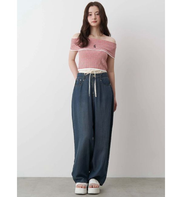 CALNAMUR「LAYERED LOOSE DENIM/レイヤードルーズデニム」|デニム|