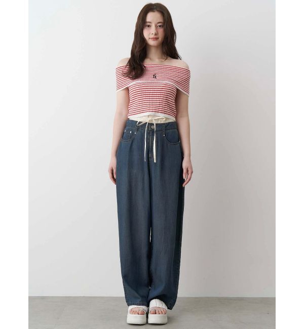 CALNAMUR「LAYERED LOOSE DENIM/レイヤードルーズデニム」|デニム|