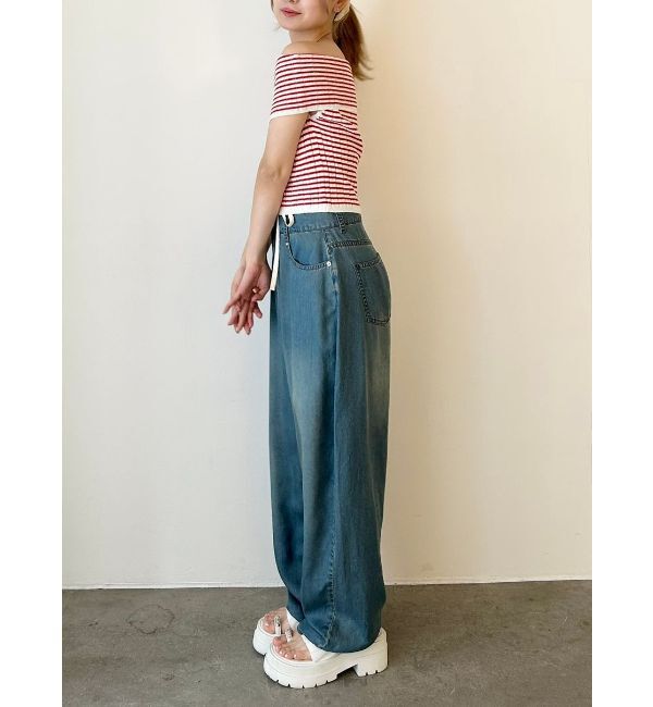 CALNAMUR「LAYERED LOOSE DENIM/レイヤードルーズデニム」|デニム|