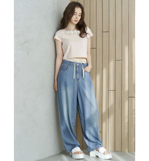 CALNAMUR「LAYERED LOOSE DENIM/レイヤードルーズデニム」|デニム|