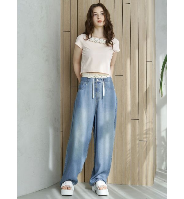 CALNAMUR「LAYERED LOOSE DENIM/レイヤードルーズデニム」|デニム|