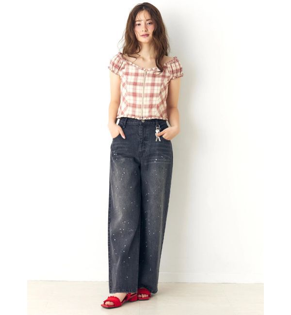 CALNAMUR「キーチャームデニムパンツ」|デニム|