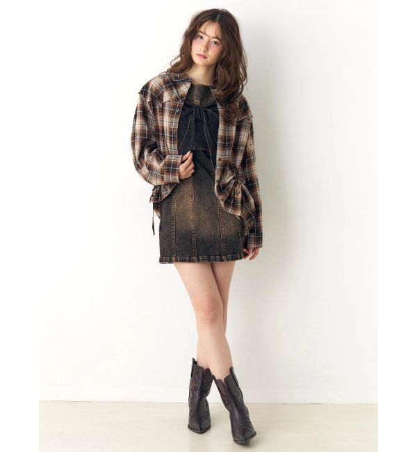 CALNAMUR「ユーズドライクデニムリボンビスチェ」|キャミソール|