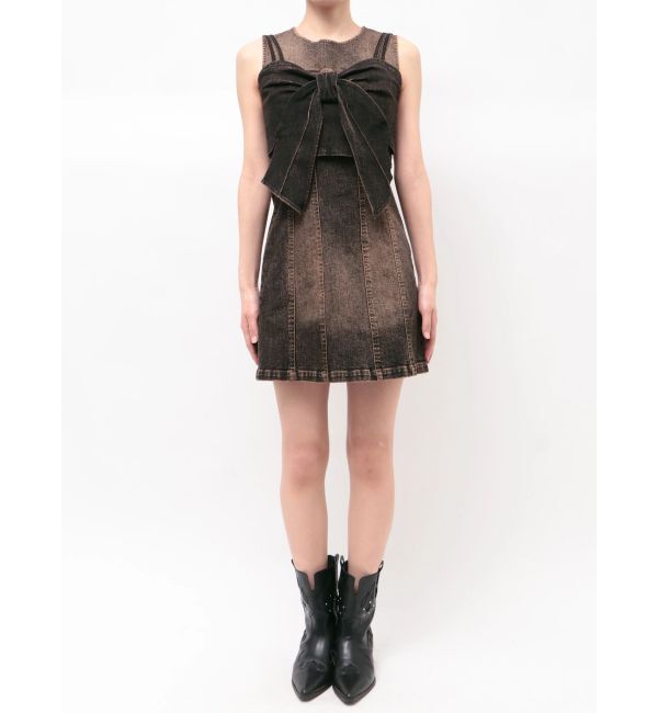 CALNAMUR「ユーズドライクデニムリボンビスチェ」|キャミソール|