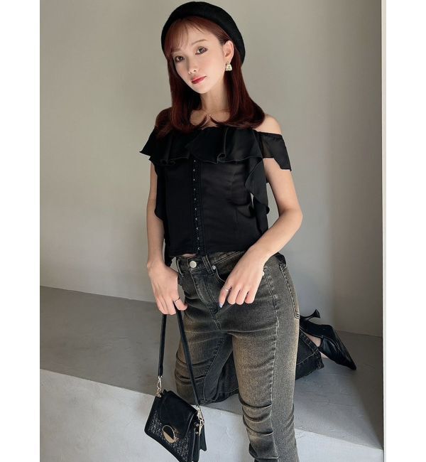 RESEXXY「コルセットラッフルブラウス」|シャツ・ブラウス|