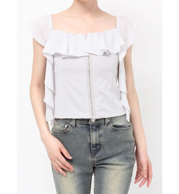 RESEXXY「コルセットラッフルブラウス」|シャツ・ブラウス|