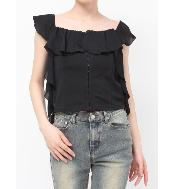 RESEXXY「コルセットラッフルブラウス」|シャツ・ブラウス|
