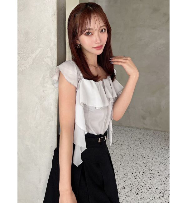 RESEXXY「コルセットラッフルブラウス」|シャツ・ブラウス|