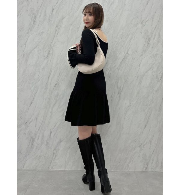 dazzlin「カーデレイヤーバックオープンミニワンピース」|ワンピース|