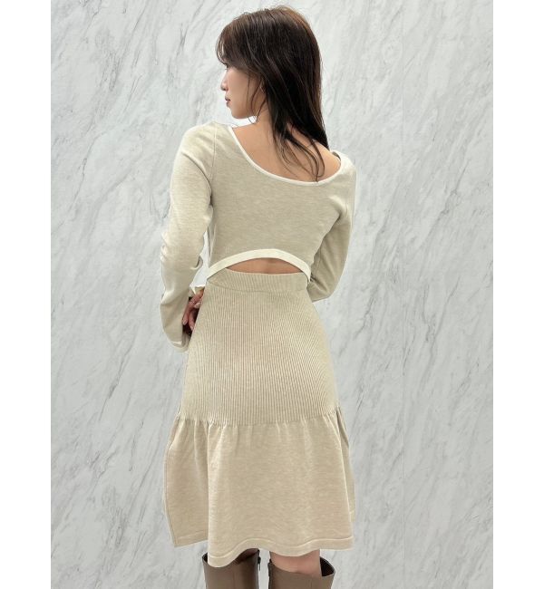 dazzlin「カーデレイヤーバックオープンミニワンピース」|ワンピース|