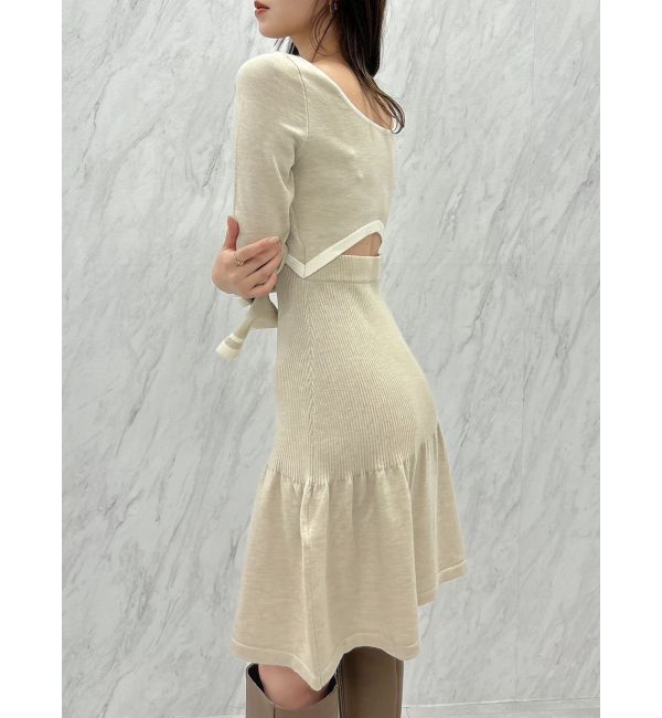 dazzlin「カーデレイヤーバックオープンミニワンピース」|ワンピース|