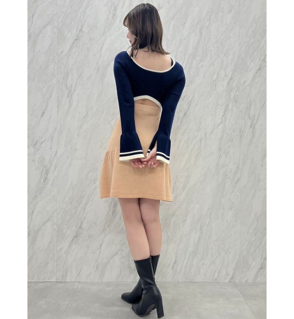 dazzlin「カーデレイヤーバックオープンミニワンピース」|ワンピース|