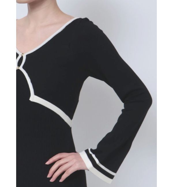 dazzlin「カーデレイヤーバックオープンミニワンピース」|ワンピース|