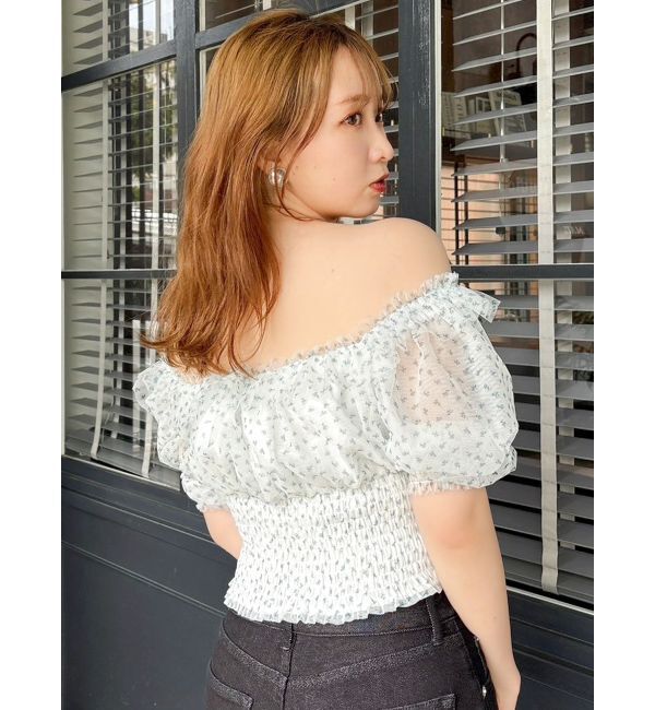 dazzlin「ネックピース付チュールブラウス」|シャツ・ブラウス|