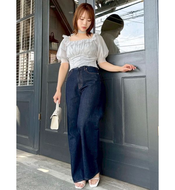 dazzlin「ネックピース付チュールブラウス」|シャツ・ブラウス|