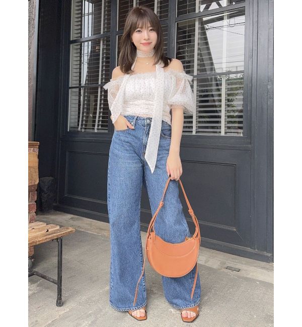 dazzlin「ネックピース付チュールブラウス」|シャツ・ブラウス|