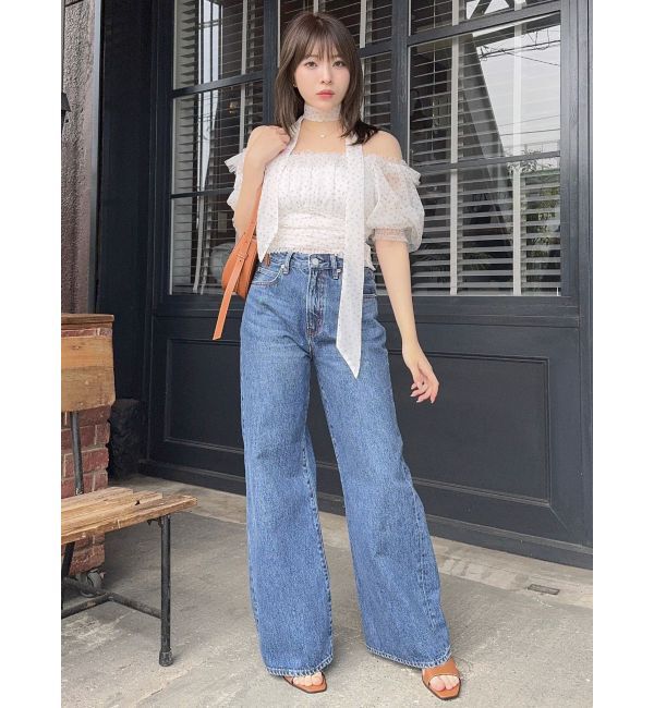 dazzlin「ネックピース付チュールブラウス」|シャツ・ブラウス|