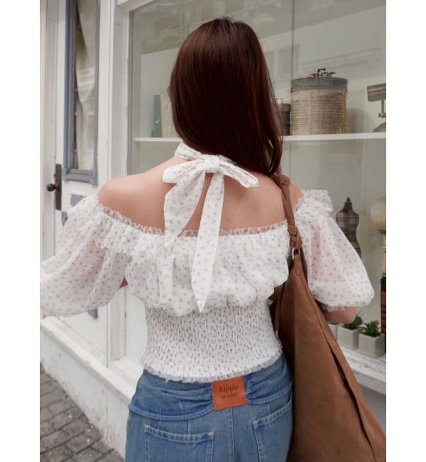 dazzlin「ネックピース付チュールブラウス」|シャツ・ブラウス|