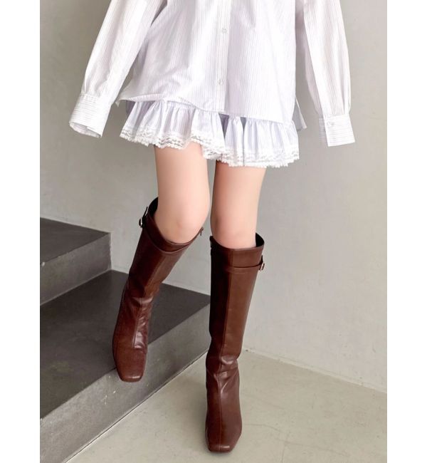 dazzlin「イレヘムシャツミニスカート」|スカート|オフホワイト