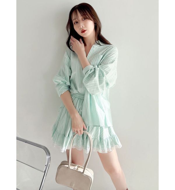 dazzlin「イレヘムシャツミニスカート」|スカート|