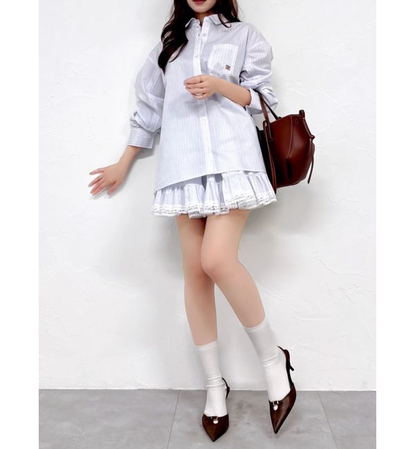 dazzlin「イレヘムシャツミニスカート」|スカート|