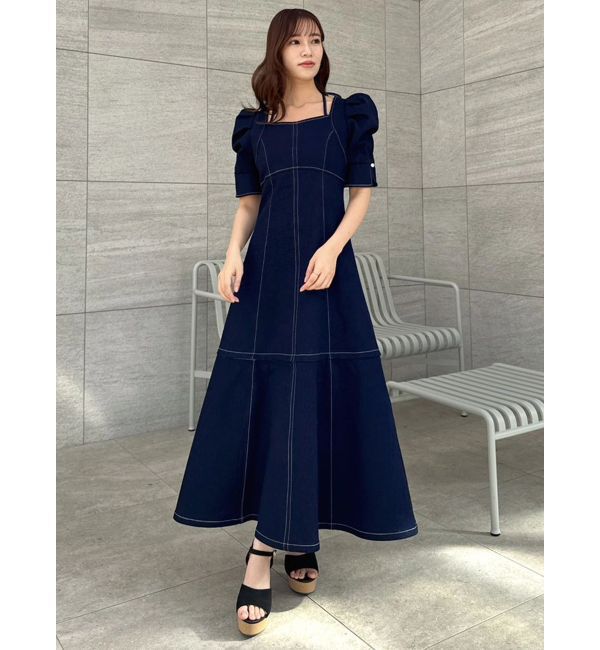 dazzlin「【再生産分】2WAYスイッチングステッチワンピース」|ワンピース|