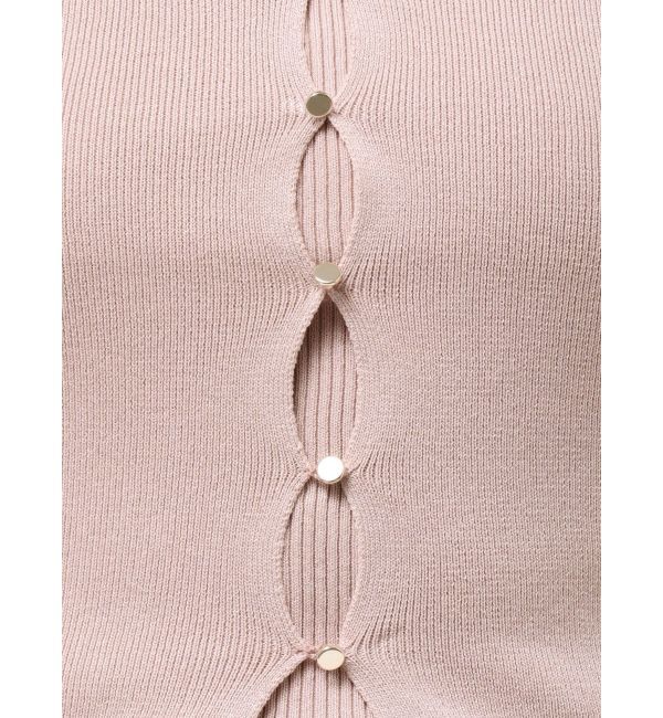 dazzlin「ハーフスリーブレイヤードカーデタイトトップス」|ニット・セーター|