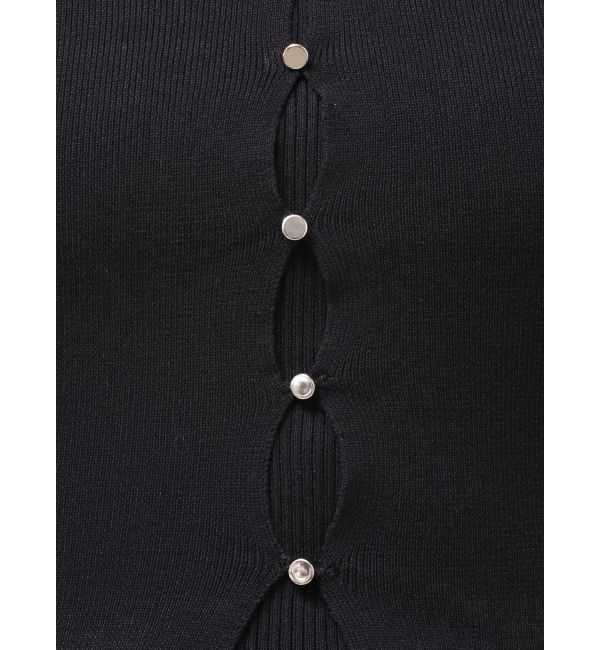 dazzlin「ハーフスリーブレイヤードカーデタイトトップス」|ニット・セーター|