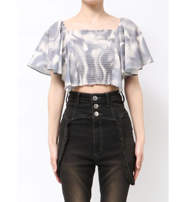 EMODA「ペタルスリーブショートトップ」|Tシャツ・カットソー|