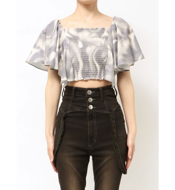 EMODA「ペタルスリーブショートトップ」|Tシャツ・カットソー|